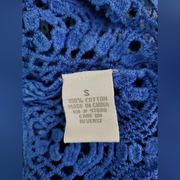 💕Delia's‎ knit/crochet crop tank top Womens Size S New - Picture 5 of 5